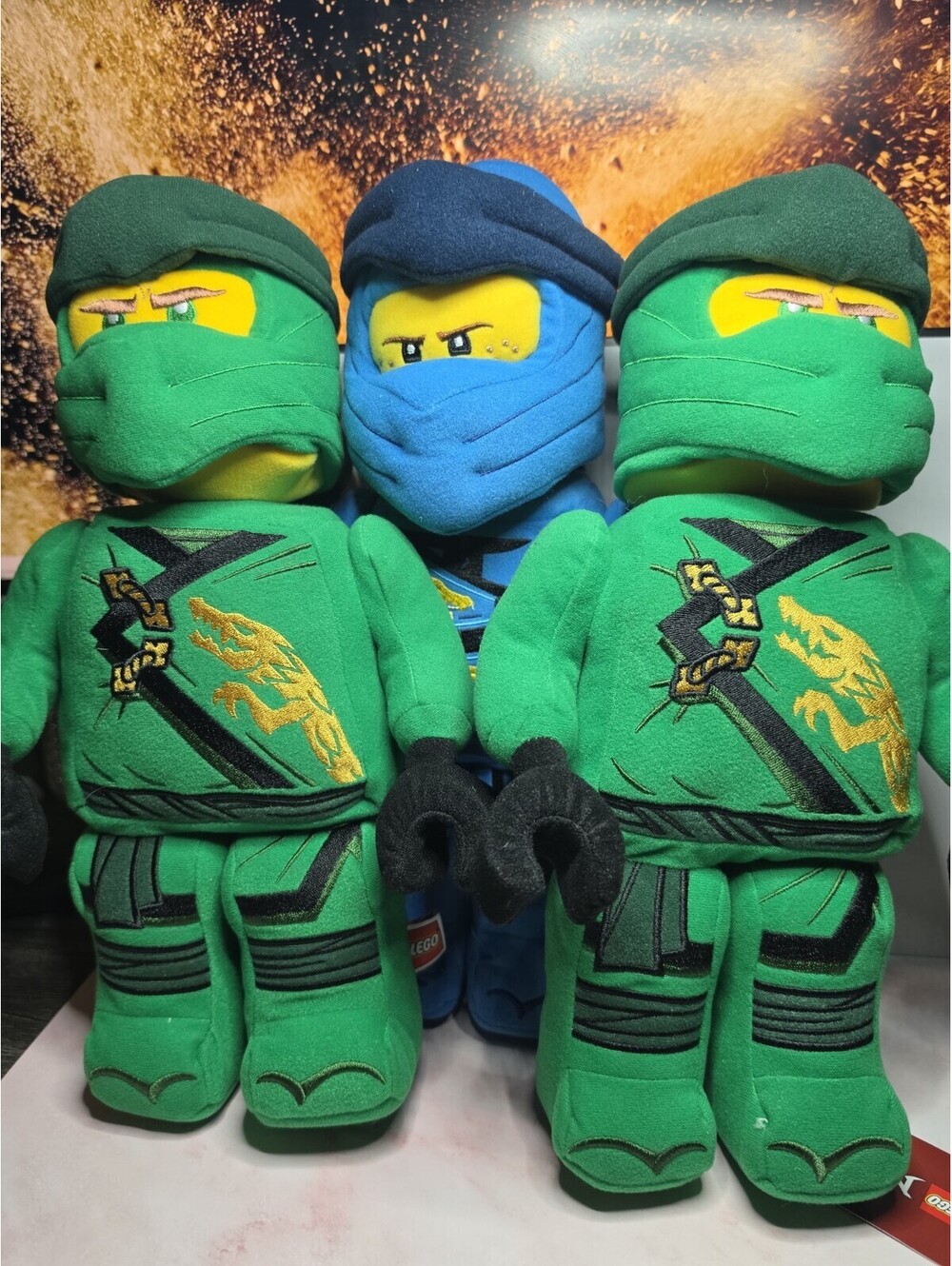 LEGO Ninjago Lloyd Plush 13" Green & Blue Ninja Warrior Stuffed Toy
